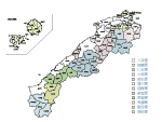 合併以前の島根県の白地図1