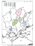 岡山県の白地図1