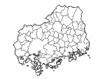合併以前の広島県の白地図3