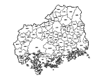 合併以前の広島県の白地図2