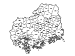 合併以前の広島県の白地図4