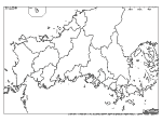 山口県の白地図3