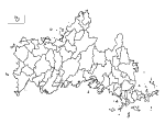 合併以前の山口県の白地図3