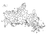 合併以前の山口県の白地図2