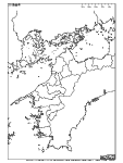 愛媛県の白地図3