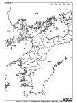 愛媛県の白地図2