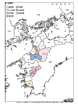 愛媛県の白地図1