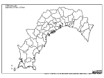 合併以前の高知県の白地図3