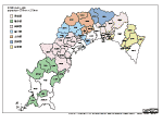 合併以前の高知県の白地図1