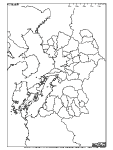 熊本県の白地図3