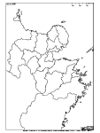 大分県の白地図3