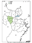 大分県の白地図1