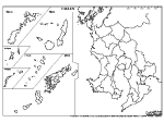 鹿児島県の白地図3