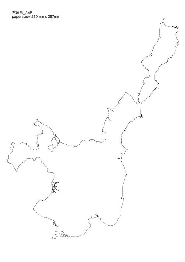 先島諸島の白地図