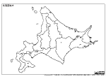 合併以前の北海道の白地図2