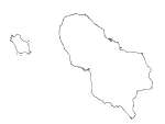 八丈島の白地図