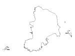 神津島の白地図