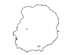 三宅島の白地図