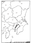 関東地方の白地図1