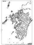 合併以前の九州地方の白地図1