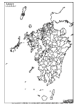 九州地方の白地図3