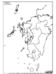 九州地方の白地図2