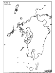 九州地方の白地図4