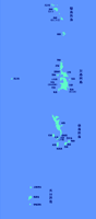 小笠原諸島の白地図1