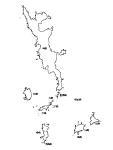 母島列島の白地図