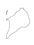 硫黄島の白地図