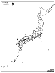 日本列島の白地図8