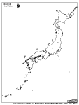 日本列島の白地図9