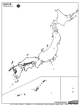 日本列島の白地図3
